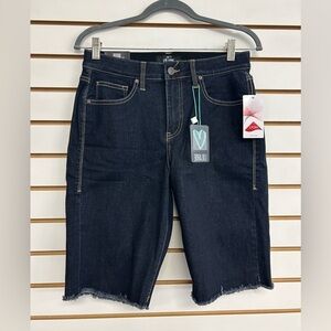 LuLaRoe Women's Elastic Waist Blue Bermuda Denim Shorts Size 28 New With Tag‎